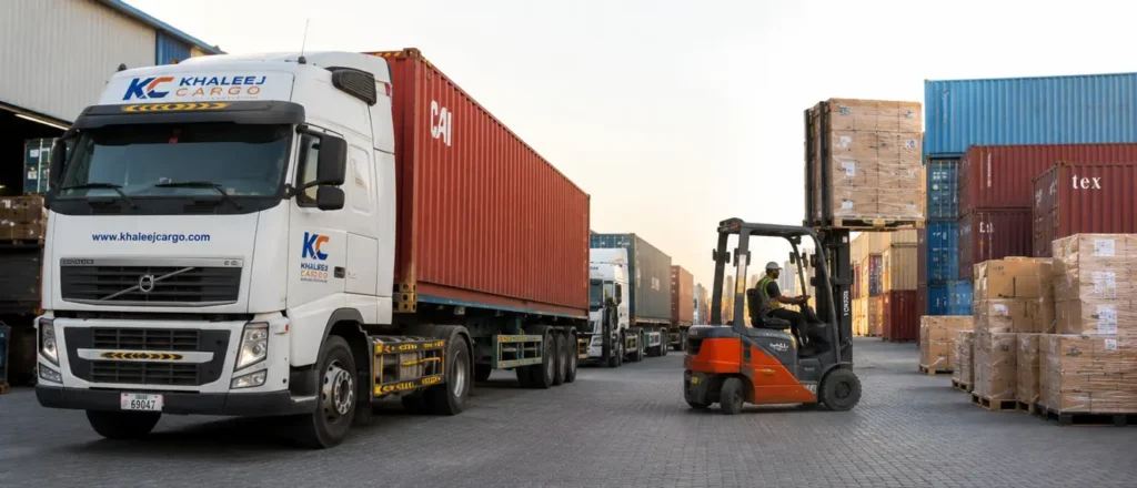 Khaleej Cargo fleet and cargo-handling operation in Dubai